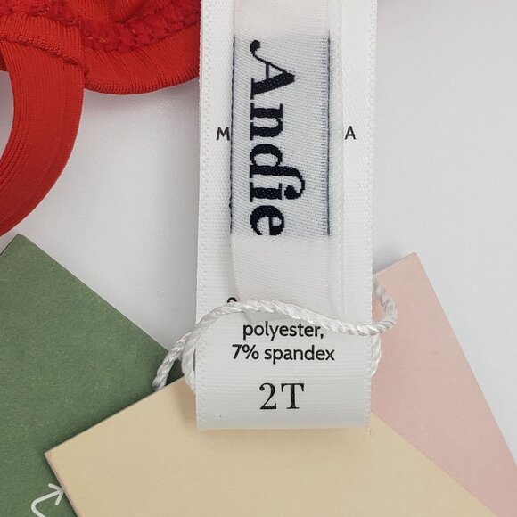 Andie Swim Kids Bikini Set Toddler Girls' Size 2T Cherry Red AK002 Summer NWT - Picture 3 of 13